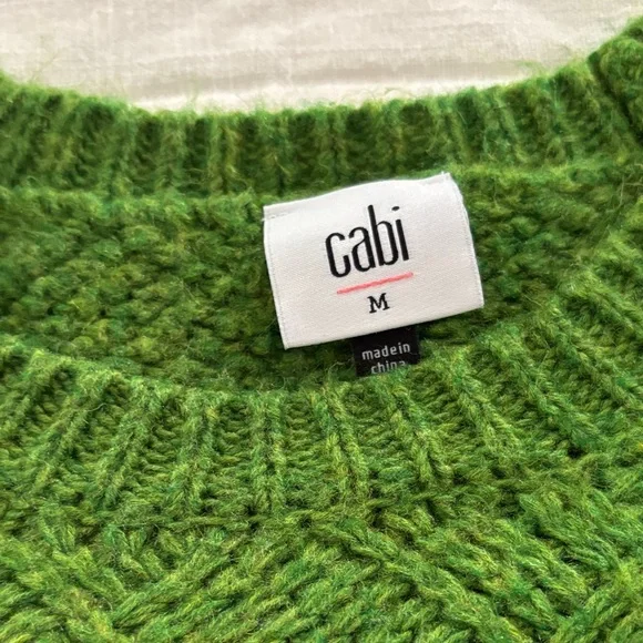 CAbi Textured Green Crewneck Sweater - Picture 2 of 5